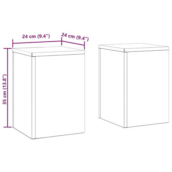 Lot de 2 Porte-plantes en Acier Design moderne pour pots de fleurs Balcon et Patio Blanc 24x24x35 cm – ComfortXL Outdoor Living - Imagen 8