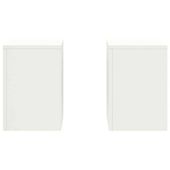 Lot de 2 Porte-plantes en Acier Design moderne pour pots de fleurs Balcon et Patio Blanc 24x24x35 cm – ComfortXL Outdoor Living - Imagen 6