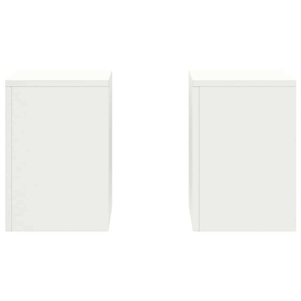 Lot de 2 Porte-plantes en Acier Design moderne pour pots de fleurs Balcon et Patio Blanc 24x24x35 cm – ComfortXL Outdoor Living - Imagen 6
