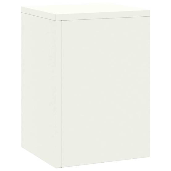 Lot de 2 Porte-plantes en Acier Design moderne pour pots de fleurs Balcon et Patio Blanc 24x24x35 cm – ComfortXL Outdoor Living - Imagen 5