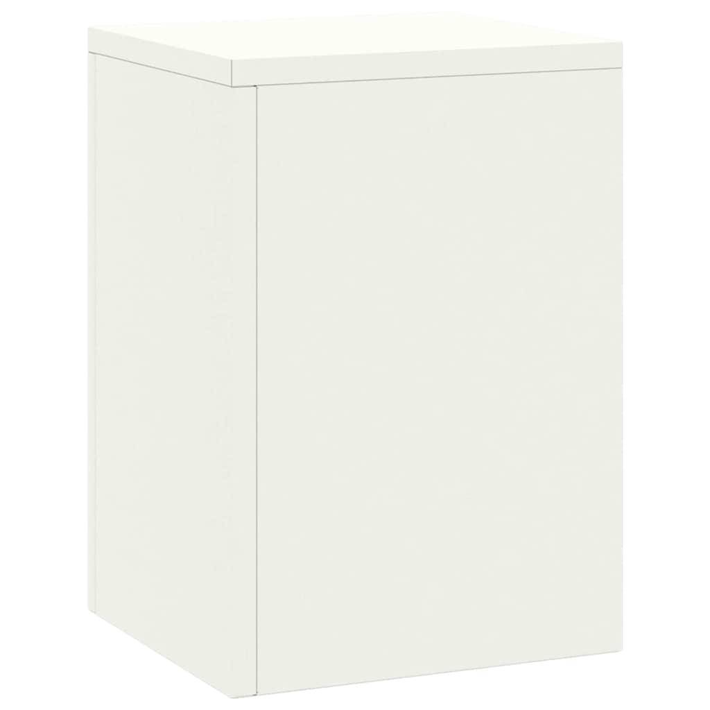 Lot de 2 Porte-plantes en Acier Design moderne pour pots de fleurs Balcon et Patio Blanc 24x24x35 cm – ComfortXL Outdoor Living - Imagen 5