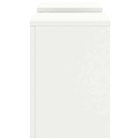 Lot de 2 Porte-plantes en Acier Design moderne pour pots de fleurs Balcon et Patio Blanc 24x24x35 cm – ComfortXL Outdoor Living - Imagen 7