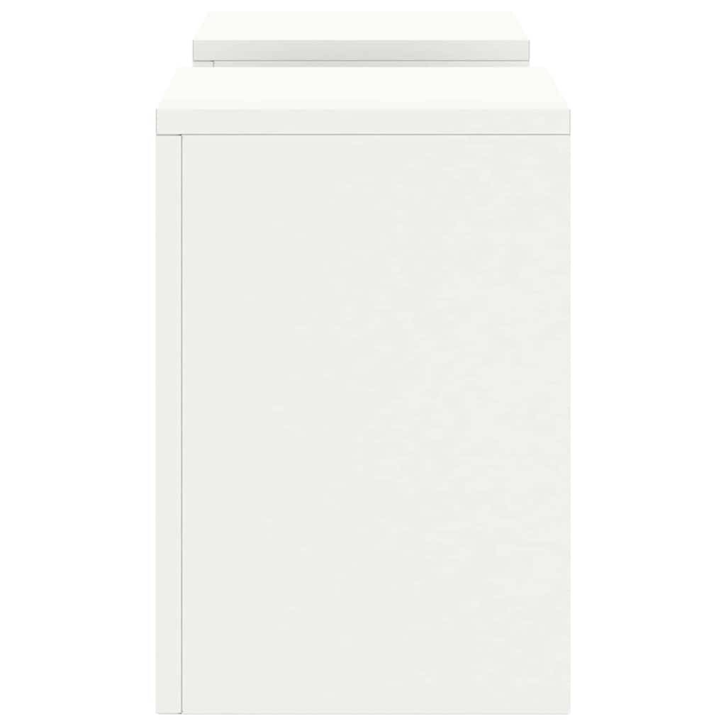 Lot de 2 Porte-plantes en Acier Design moderne pour pots de fleurs Balcon et Patio Blanc 24x24x35 cm – ComfortXL Outdoor Living - Imagen 7