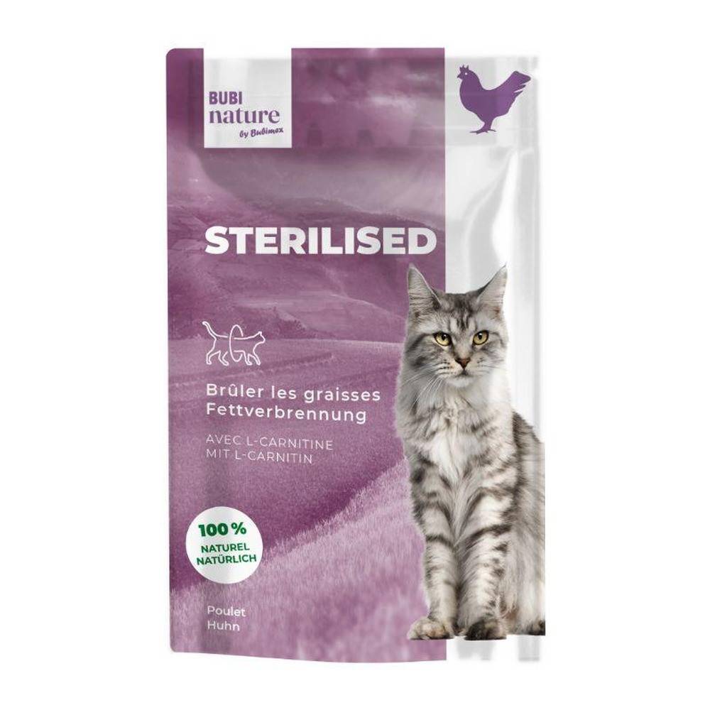Bubimex - Sachet Sterilised pour chat stérilisé au filet de poulet BubiNature - 70 g
