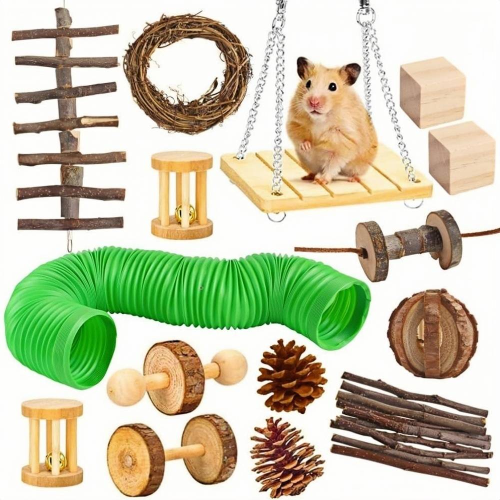 DtopbuyAge - Lot de jouets pour hamster lapin cochon d'Inde perroquet DtopbuyAge