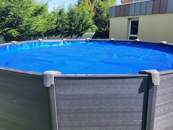 Maille Store - Bâche à bulles pour piscine ronde 4.20m Bleu - Imagen 1