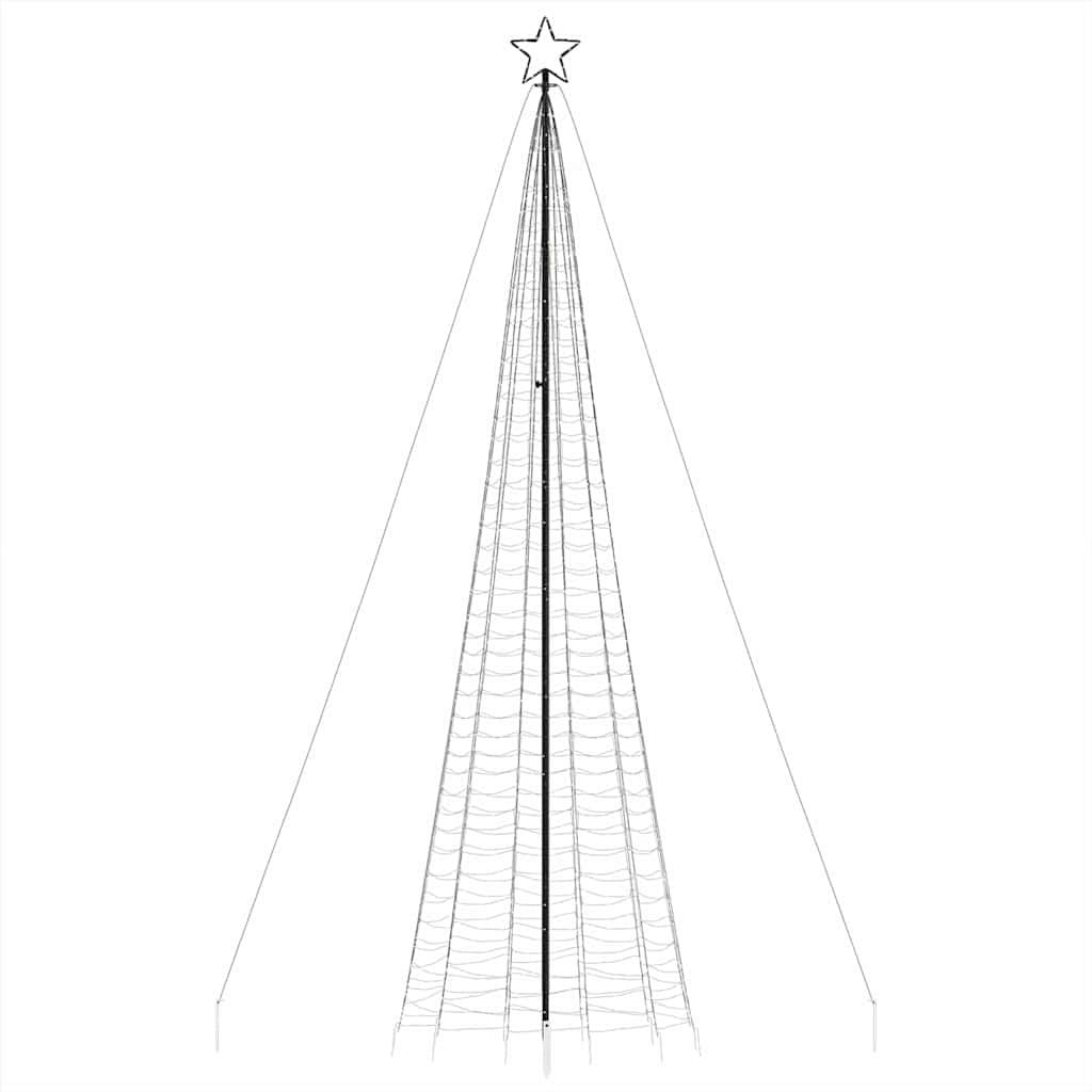 Sapin De Noël - Arbre de Noël lumineux avec piquets 1534 LED blanc chaud 500 cm - Image 4