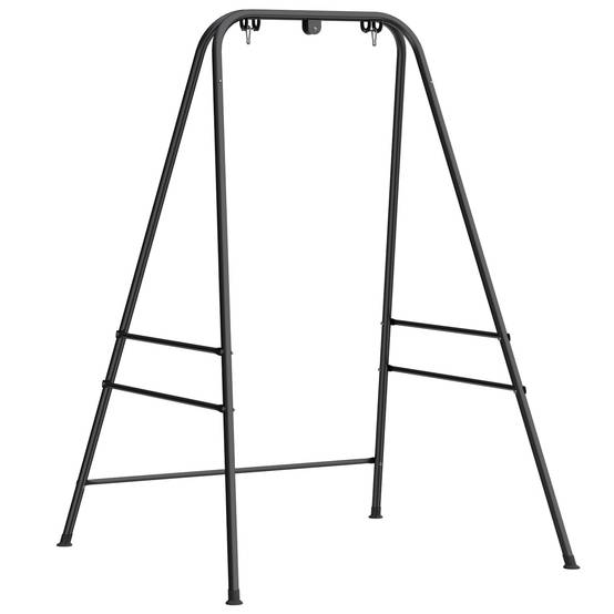 Support pour fauteuil suspendu hamac 183 cm, structure en acier, patins antidérapants noirs - Image 1