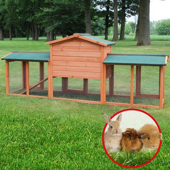Cage Clapier Enclos lapin 210x85x54cm petits animaux Modele XXL 040 - Image 4