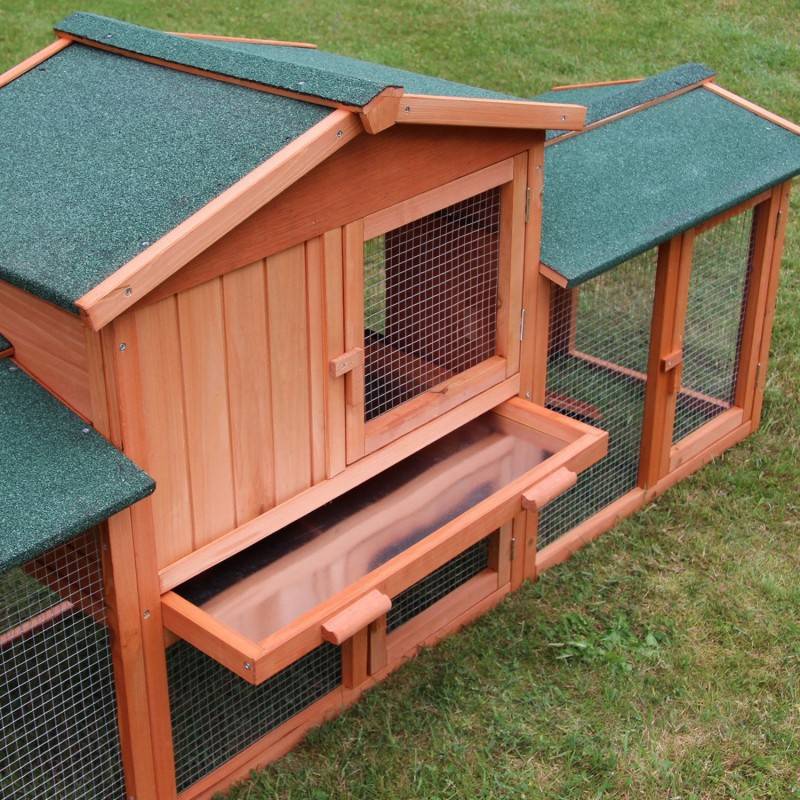 Cage Clapier Enclos lapin 210x85x54cm petits animaux Modele XXL 040 - Image 3