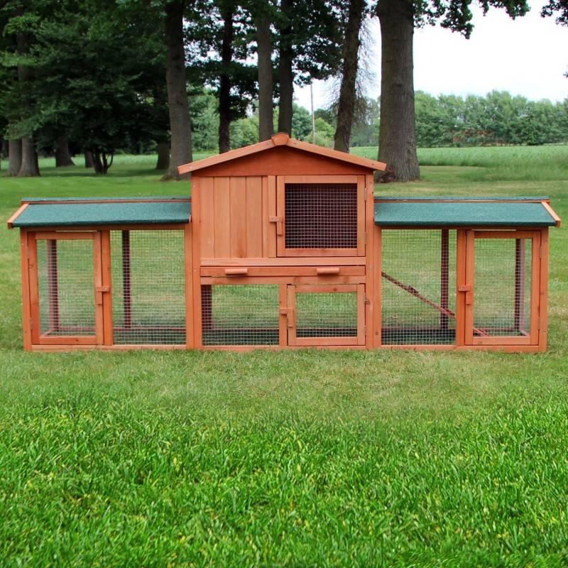 Cage Clapier Enclos lapin 210x85x54cm petits animaux Modele XXL 040 - Image 2