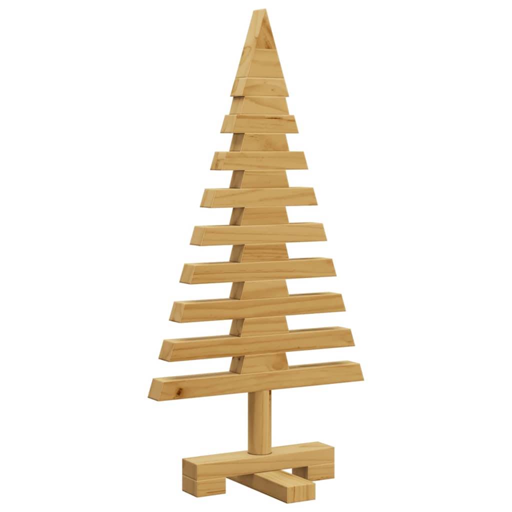 Sapin de Noël en bois de pin massif à décorer branches ajustables Marron 60 cm – ComfortXL Outdoor Living - Image 4