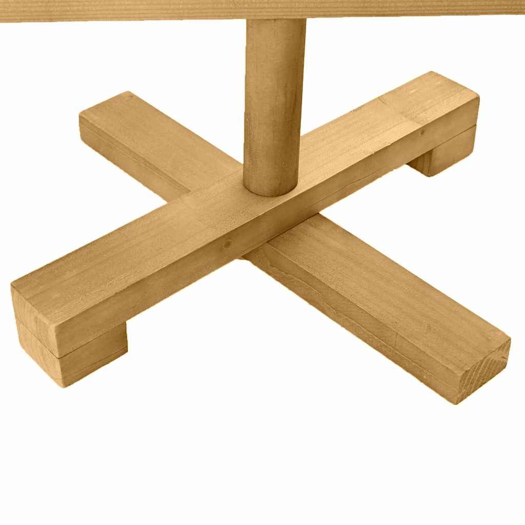 Sapin de Noël en bois de pin massif à décorer branches ajustables Marron 60 cm – ComfortXL Outdoor Living - Image 9