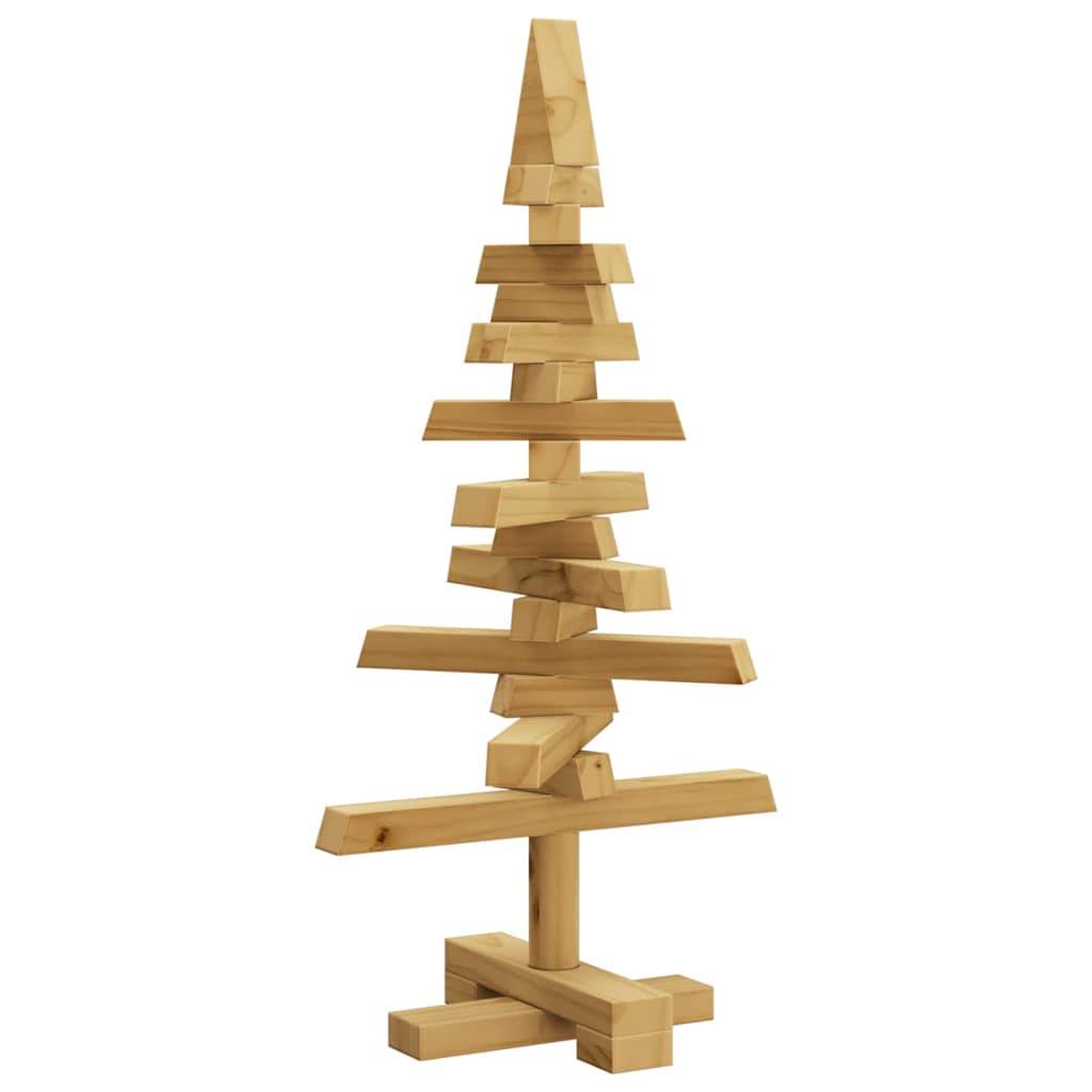 Sapin de Noël en bois de pin massif à décorer branches ajustables Marron 60 cm – ComfortXL Outdoor Living - Image 6