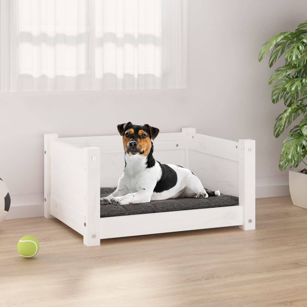 Vidaxl - Panier pour chien Blanc 55,5 x 45,5 x 28 cm Bois de pin massif vidaXL 821443 - Imagen 1