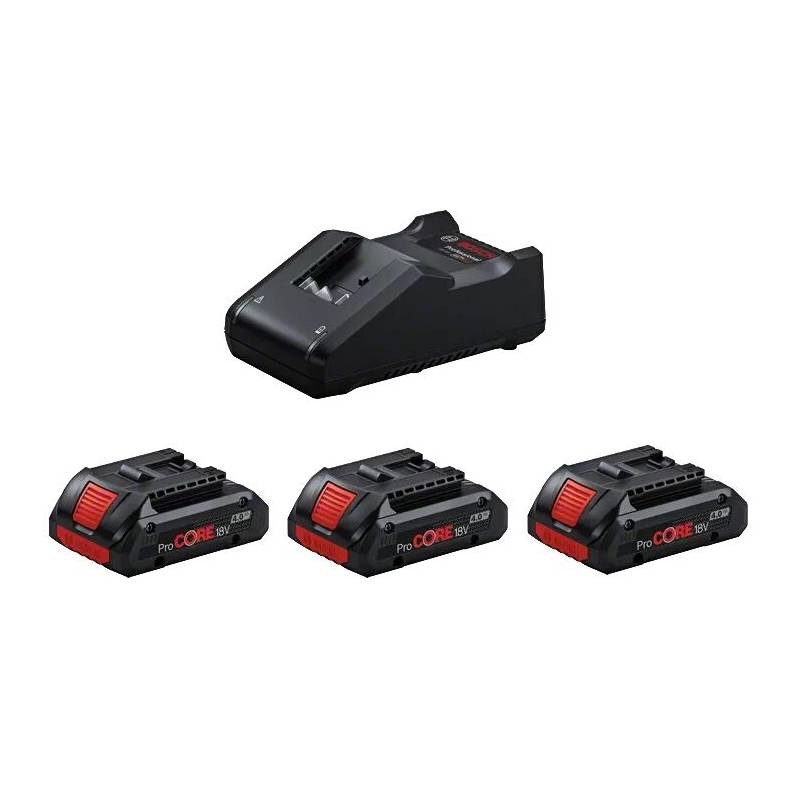 Bosch Professional - 3 batteries Compact ProCORE 18V 4.0 Ah avec chargeur - BOSCH - 0615990N2G