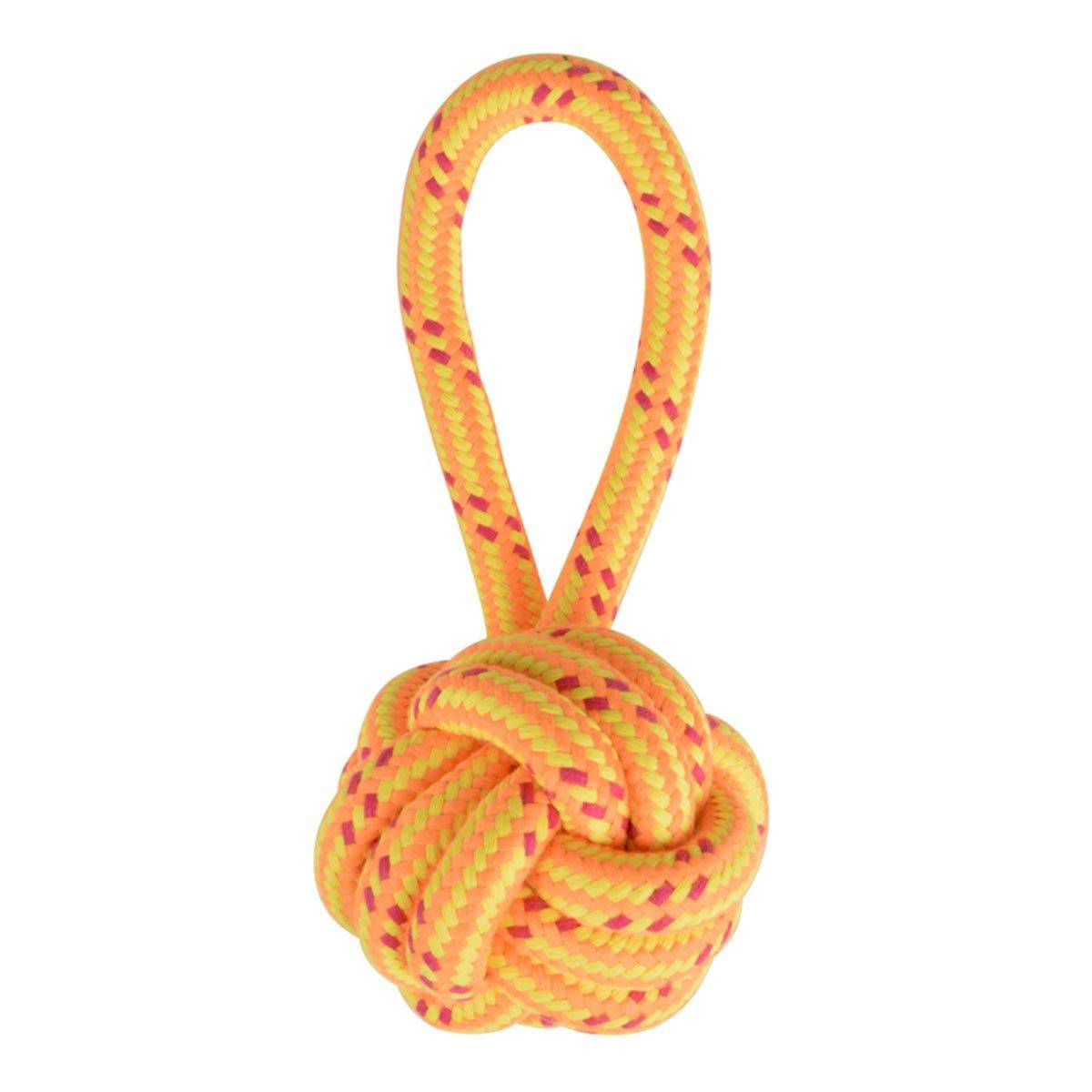 Love Story - Jouet pour Chien "Corde Balle 1 Poignée" 27cm Orange