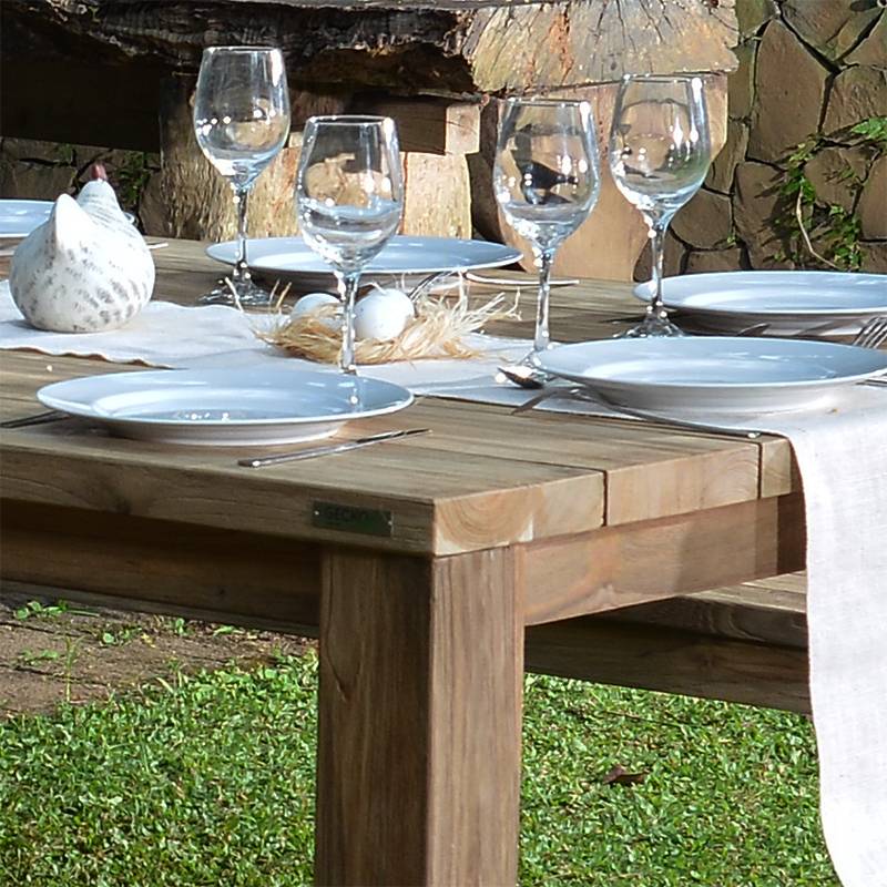 Table en teck recyclé 300 x 110 cm Callao - Gecko Jardin - Imagen 6