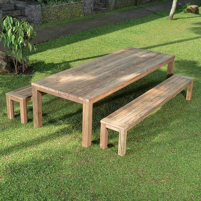 Table en teck recyclé 300 x 110 cm Callao - Gecko Jardin - Imagen 5
