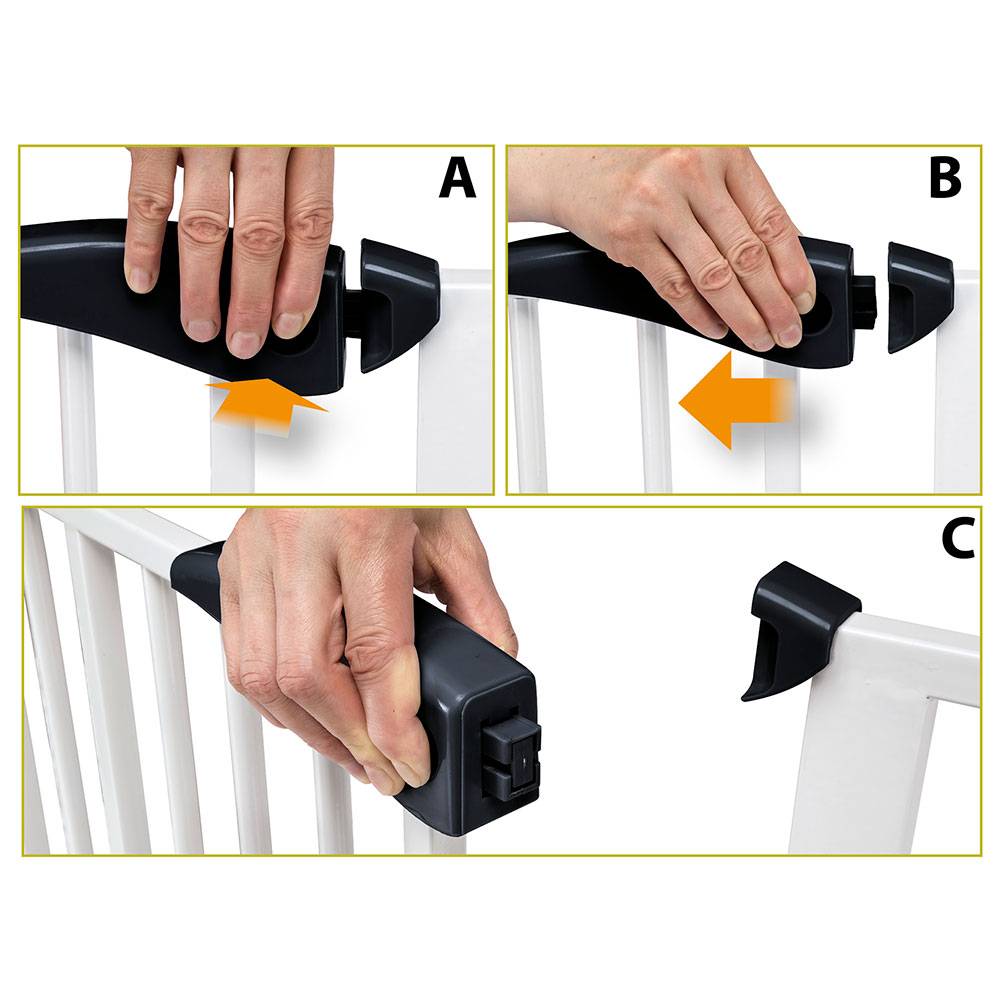 Ferplast - Ferplast Porte, barrière séparation pour chiens et chats PET GATE, grille d'intérieur, métal robuste verns blanc et plastique, fermeture de sécurité, - Imagen 7