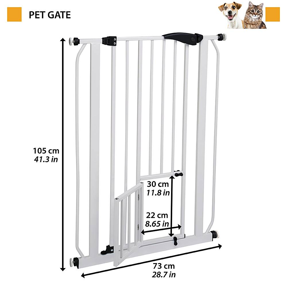 Ferplast - Ferplast Porte, barrière séparation pour chiens et chats PET GATE, grille d'intérieur, métal robuste verns blanc et plastique, fermeture de sécurité, - Imagen 2