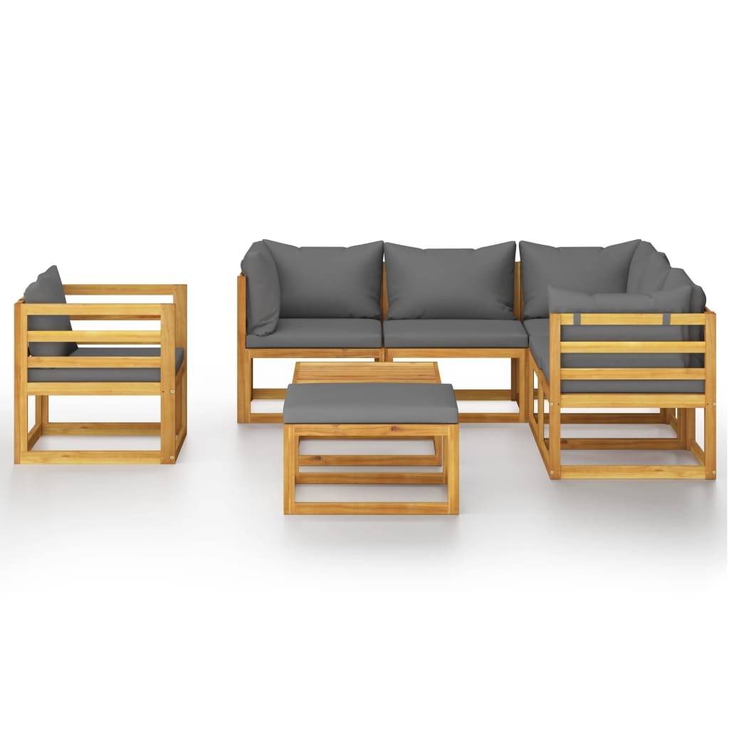 Vidaxl - Salon de jardin 8 pcs avec coussin Bois d'acacia solide vidaXL 3057614 - Imagen 4