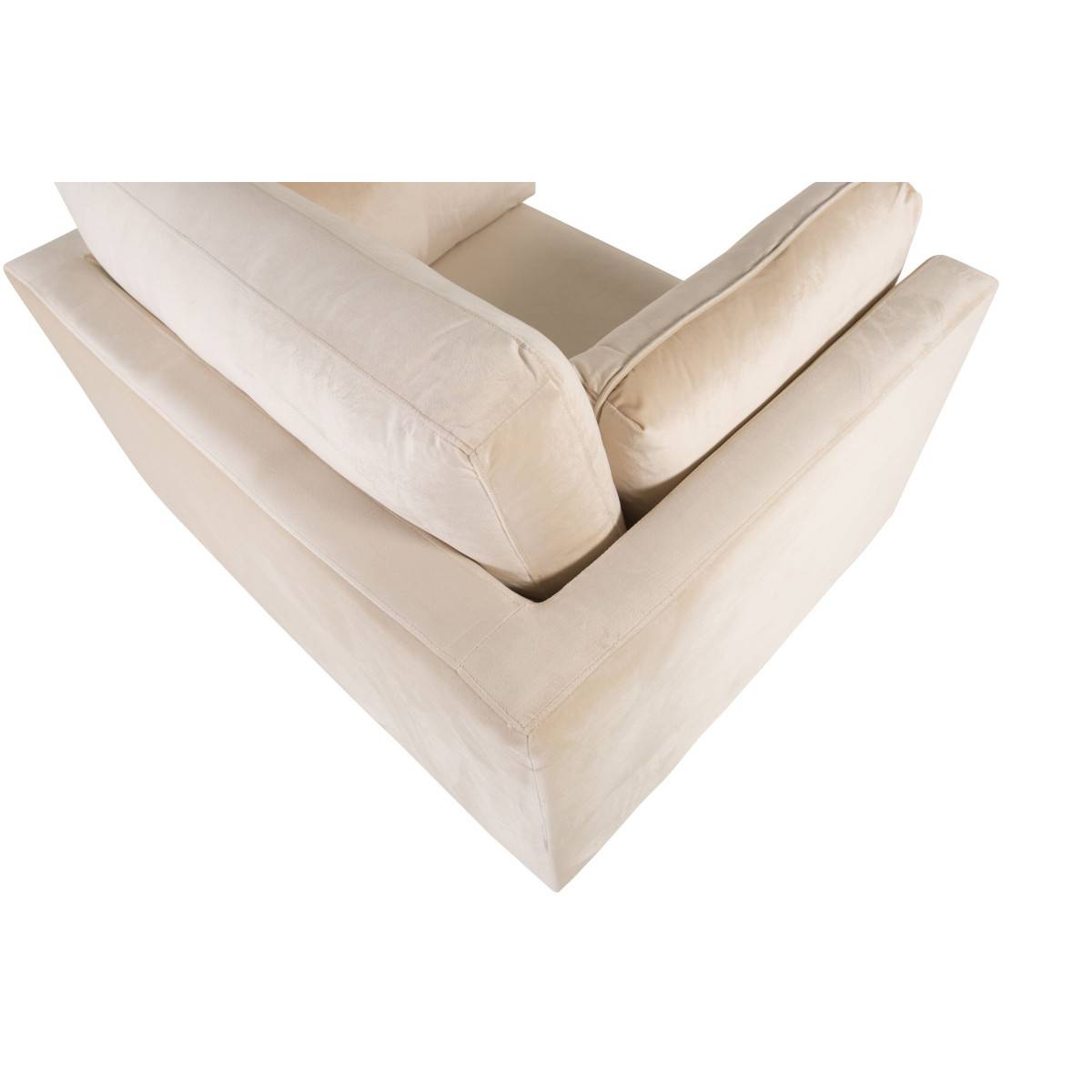 Paris Prix - Fauteuil Design en Velours "Boom" 110cm Beige & Or - Image 7