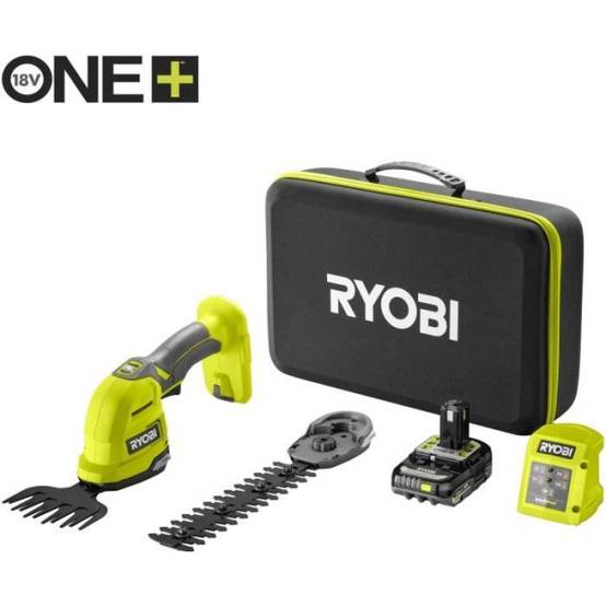 Ryobi - RYOBI - Cisaille a gazon / sculpteur de végétaux 18V ONE+ - Mallette de rangement + batterie 2,0 Ah & chargeur - RY18GSA-120T - Image 3