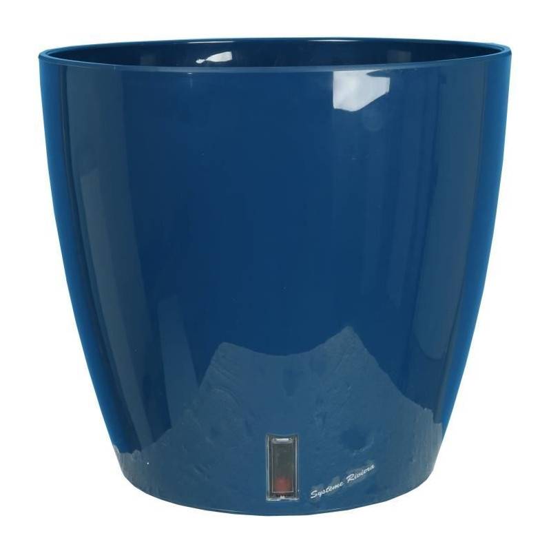 Riviera - Bac A Fleurs Rond Riviera Eva New - Plastique - Diametre 46 Cm - Bleu