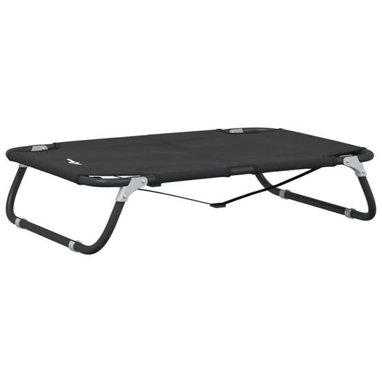 Couchage pour Chien Pliable et Surélevé 80cm, Idéal Camping et Maison, Acier Robuste Anthracite – ComfortXL Pet Living - Image 1
