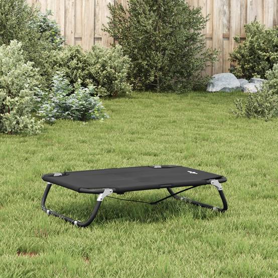 Couchage pour Chien Pliable et Surélevé 80cm, Idéal Camping et Maison, Acier Robuste Anthracite – ComfortXL Pet Living - Image 4