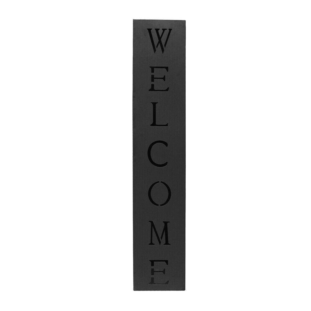 Helloshop26 - Colonne pour plantes design décoration jardin noire motif welcome plantes - Imagen 2