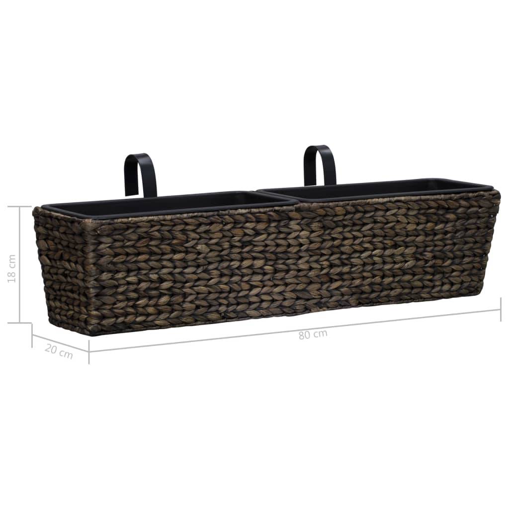 Helloshop26 - Lot de 2 jardinières jacinthe d'eau 39 cm marron foncé - Imagen 8
