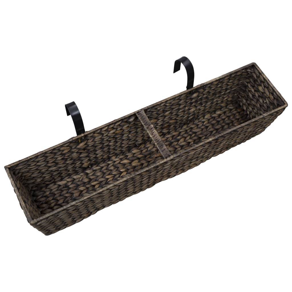 Helloshop26 - Lot de 2 jardinières jacinthe d'eau 39 cm marron foncé - Imagen 5