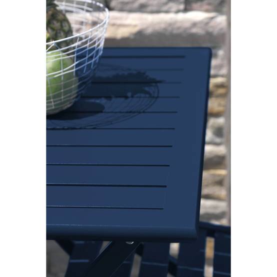 Paris Prix - Table de Jardin Pliante "Marius" 70cm Bleu Marine - Image 2