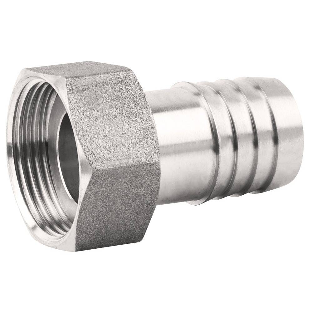 Embout inox 316L femelle 20x27 à écrou mobile, pour tuyau Ø19, Ø crans 20,5 ACS Boutté