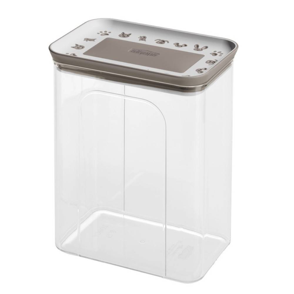 Zolux - Boite à friandises hermétique taupe 2.2 litres pour chien ou chat - Imagen 2