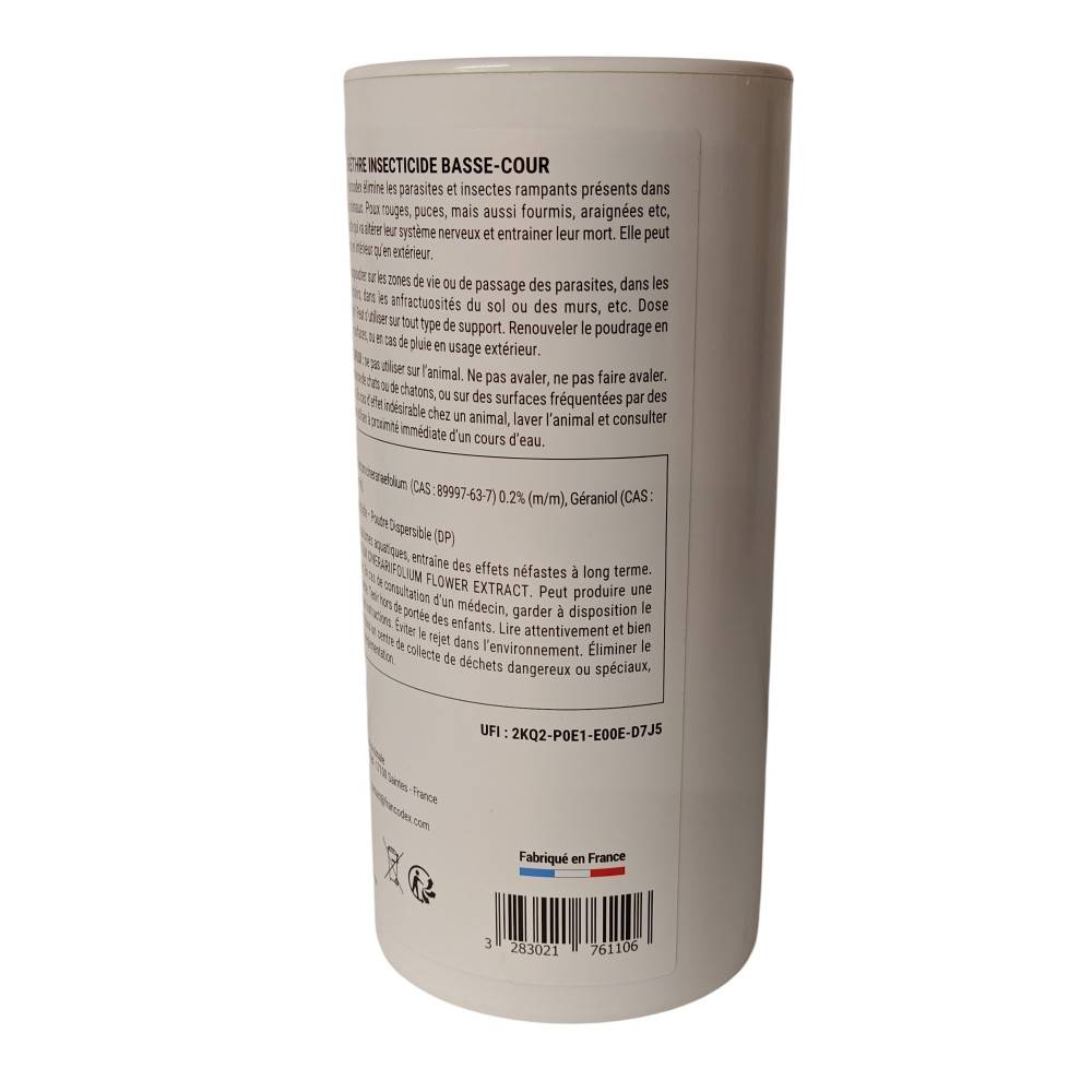 Francodex - Polvo insecticida piretro Habitat 500g corral - Imagen 2