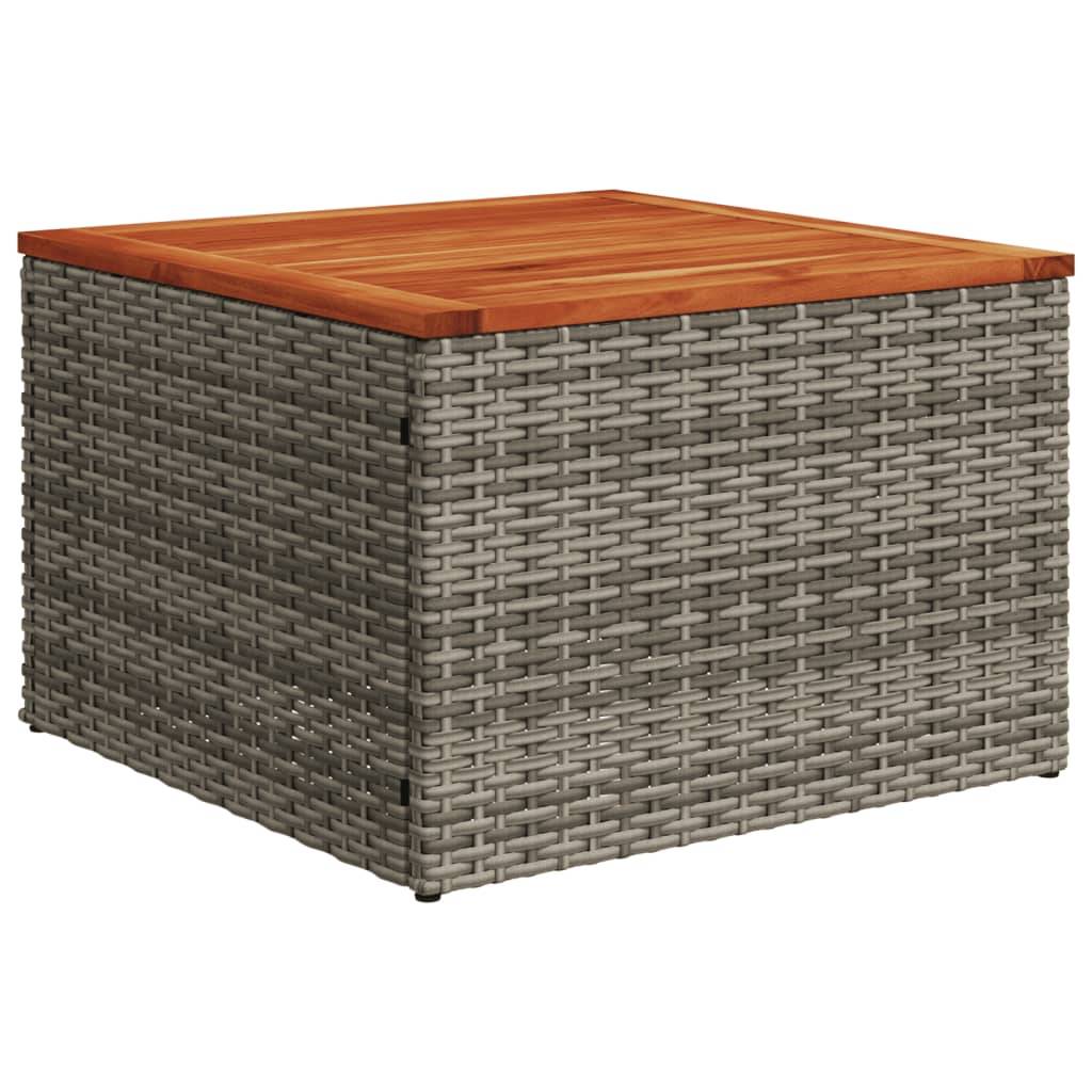 Salon de Jardin Bas Modulable 12 Places en Poly Rotin avec Table Basse Acacia pour Extérieur Gris – ComfortXL Outdoor Living - Image 3