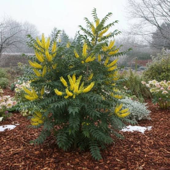 Mahonia Winter Sun à fleurs Jaune/ - feuillage Persistant - Pot de 7,5L - 60/80 cm - Image 3