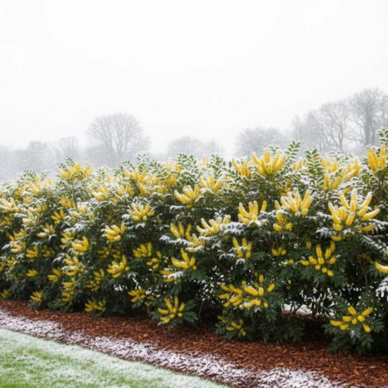 Mahonia Winter Sun à fleurs Jaune - feuillage Persistant - Pot de 7,5L - 60/80 cm-  hauteur à maturité De 1,50 m à 2,00 m - Imagen 4