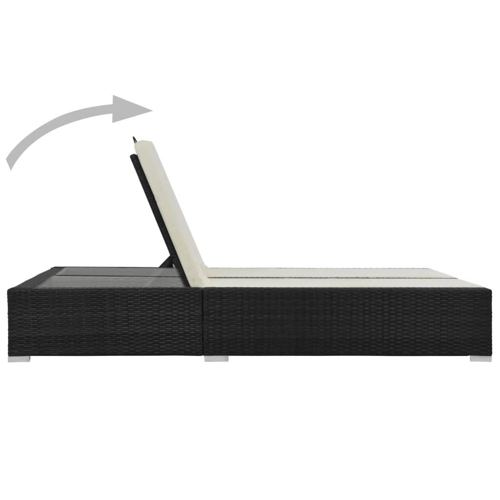 Prolenta Premium - Chaise longue pliante/transat  Marduk Noir  202 X 145 X 80 cm  - P87209N - Image 3
