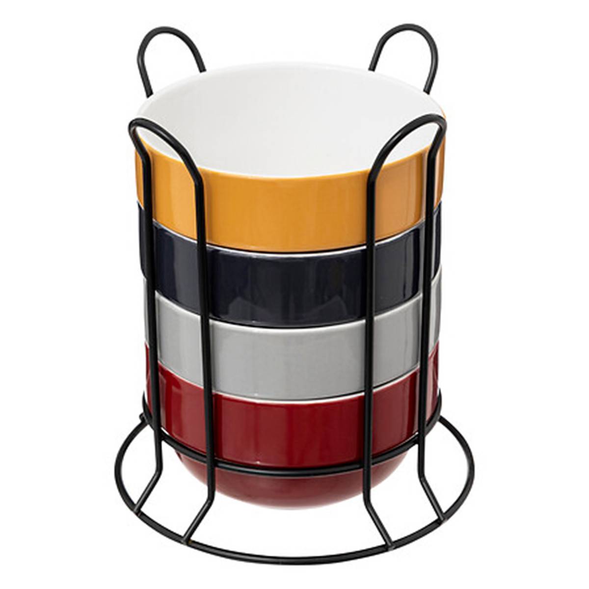 Lot 4 Bols avec Rack "Colorama" 50cl Multicolore - Image 1