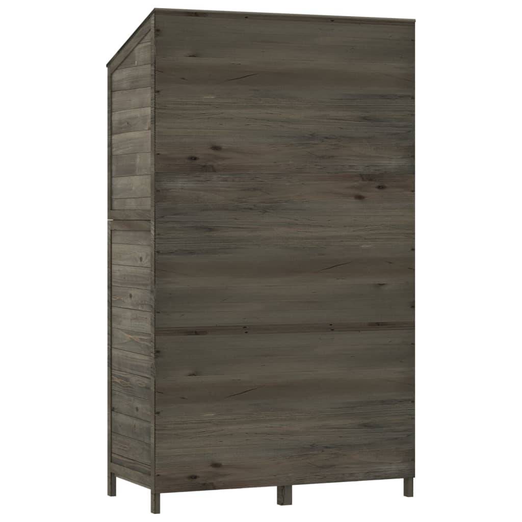 Abri de jardin 0.53m² - Cabane de jardin - Remise de jardin Anthracite 102x52x174,5cm Bois de sapin solide MAISON CHIC - Image 6