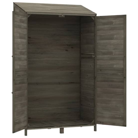 Abri de jardin 0.53m² - Cabane de jardin - Remise de jardin Anthracite 102x52x174,5cm Bois de sapin solide MAISON CHIC - Image 7