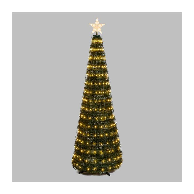 Lotti - Sapin lumineux conique animé H180cm 304 PixelLED blanc chaud et froid haute luminosité avec télécommande Lotti - Imagen 10