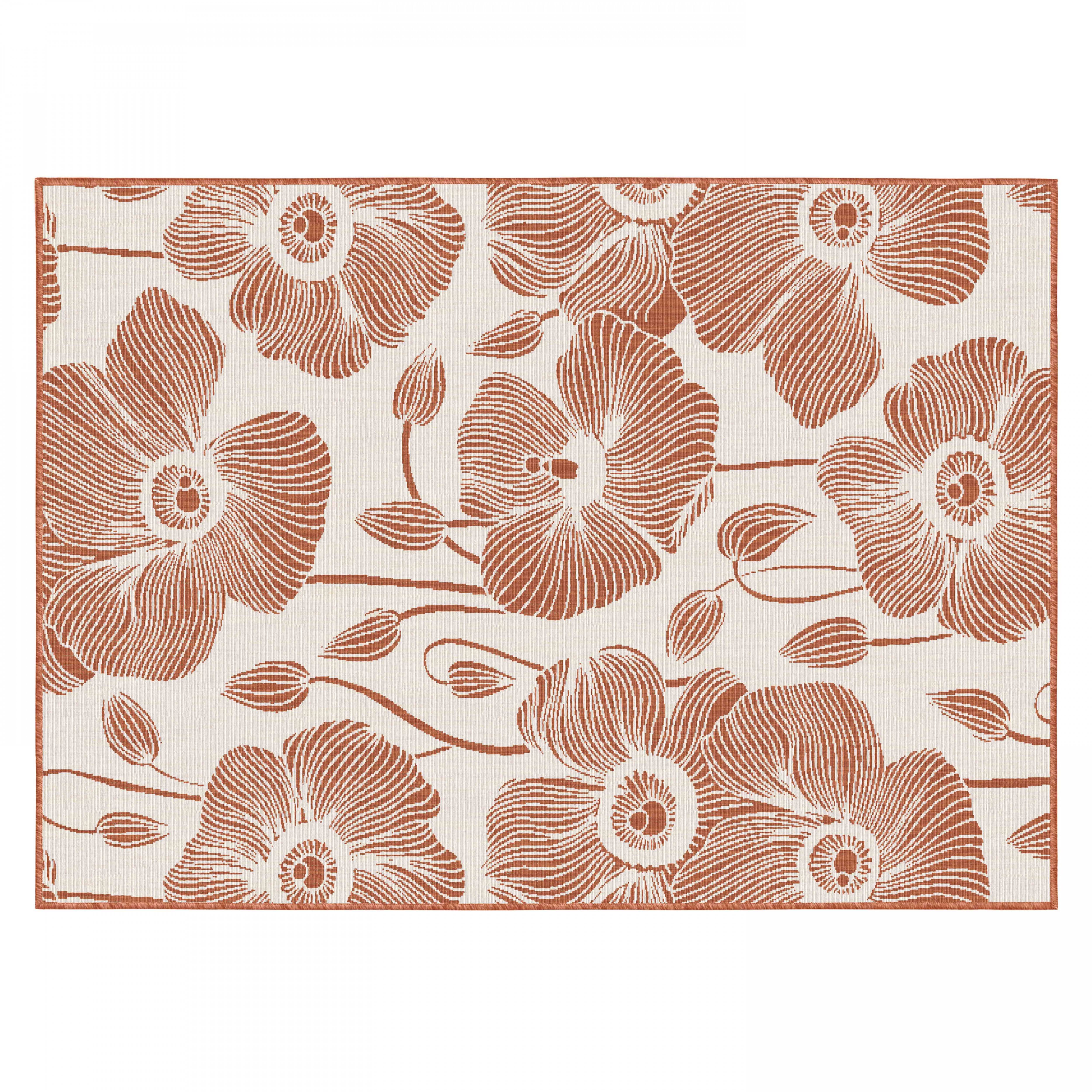 Oviala - Tapis d'extérieur en polypropylène 160 x 230 cm terracotta Poppy - Oviala - Imagen 3