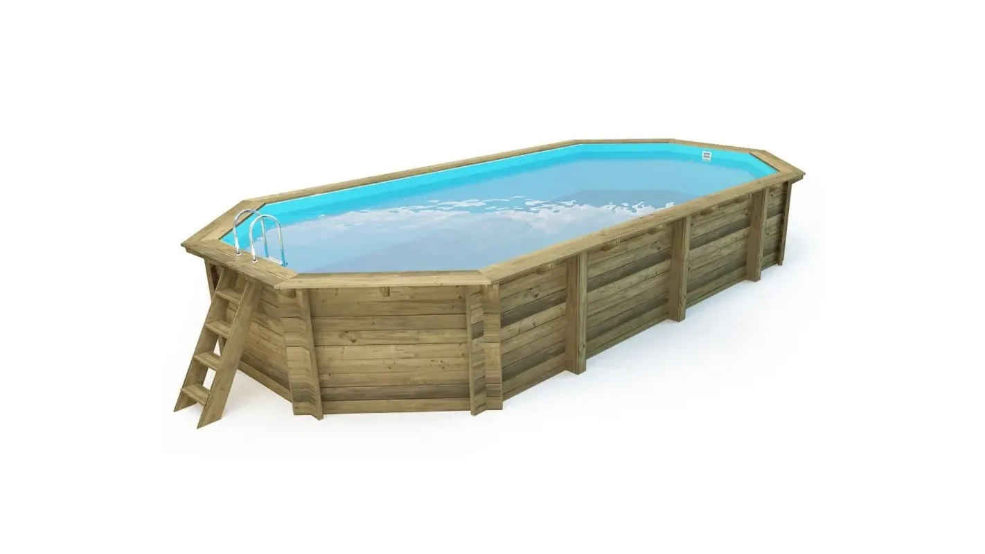 Altanka - Piscine en bois 8,57x4,57 - H.1,45 m - avec filtration et coffre - BAS750OSPI+SZA - Imagen 3