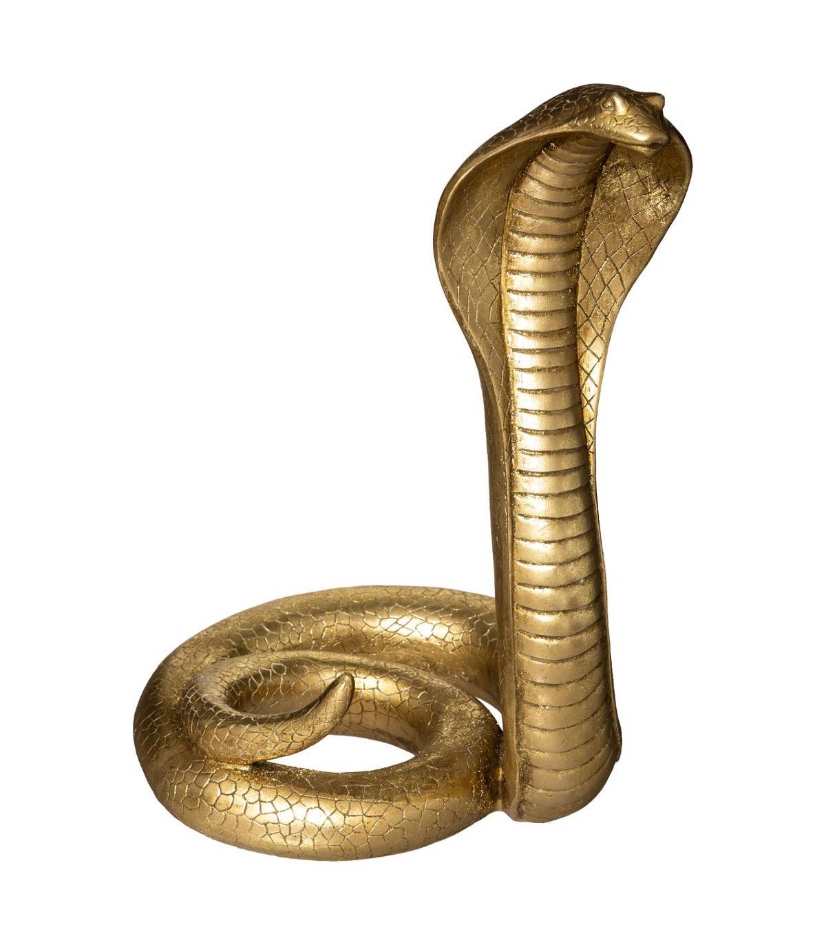 Objet décoratif  Cobra en Résine Doré H 36 cm - Image 1
