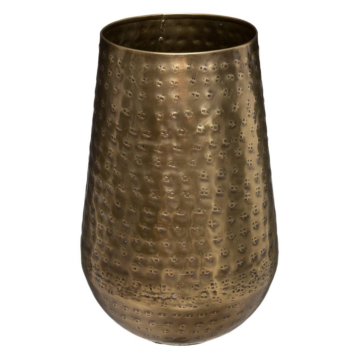 Atmosphera - Vase "Oasis" métal martelé doré H23cm - Atmosphera Créateur d'intérieur - Imagen 1